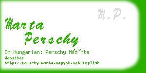 marta perschy business card